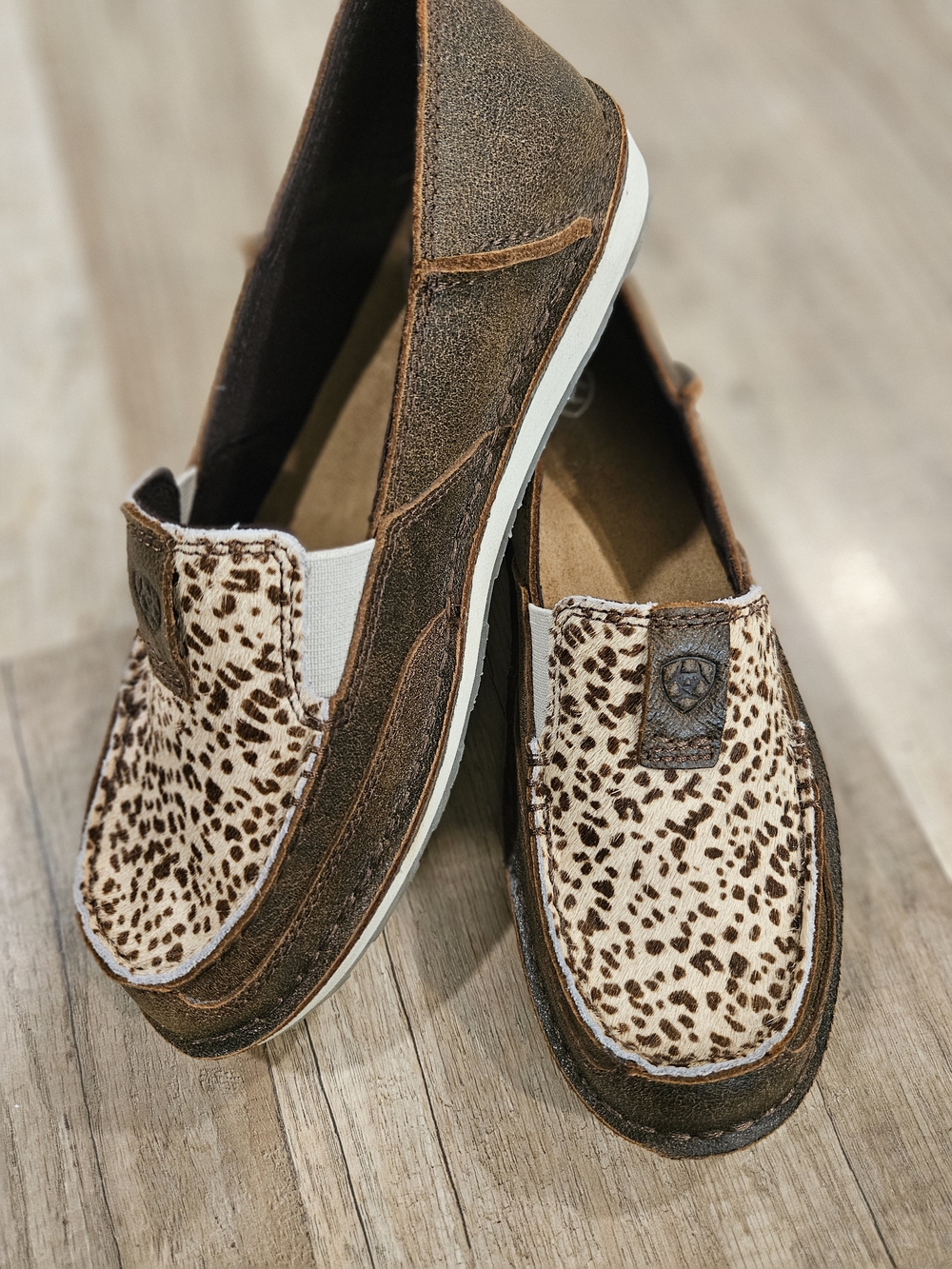 Ariat Brown Leopard Print Cruisers Hair On Hide